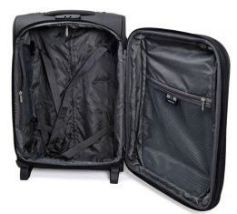 Trolley Rolling Carryon Luggage Black Fabric Business Travel Luggage Bags  