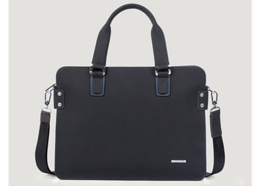 Classical Microfiber PU leather Mens Business Briefcases with full nylon lining