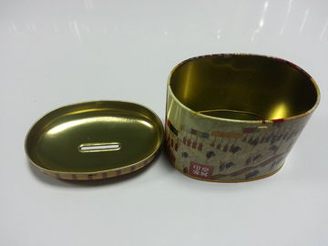 Painting Tin Coin Box 0.23mm Containers For Saving , 105x75x80mm